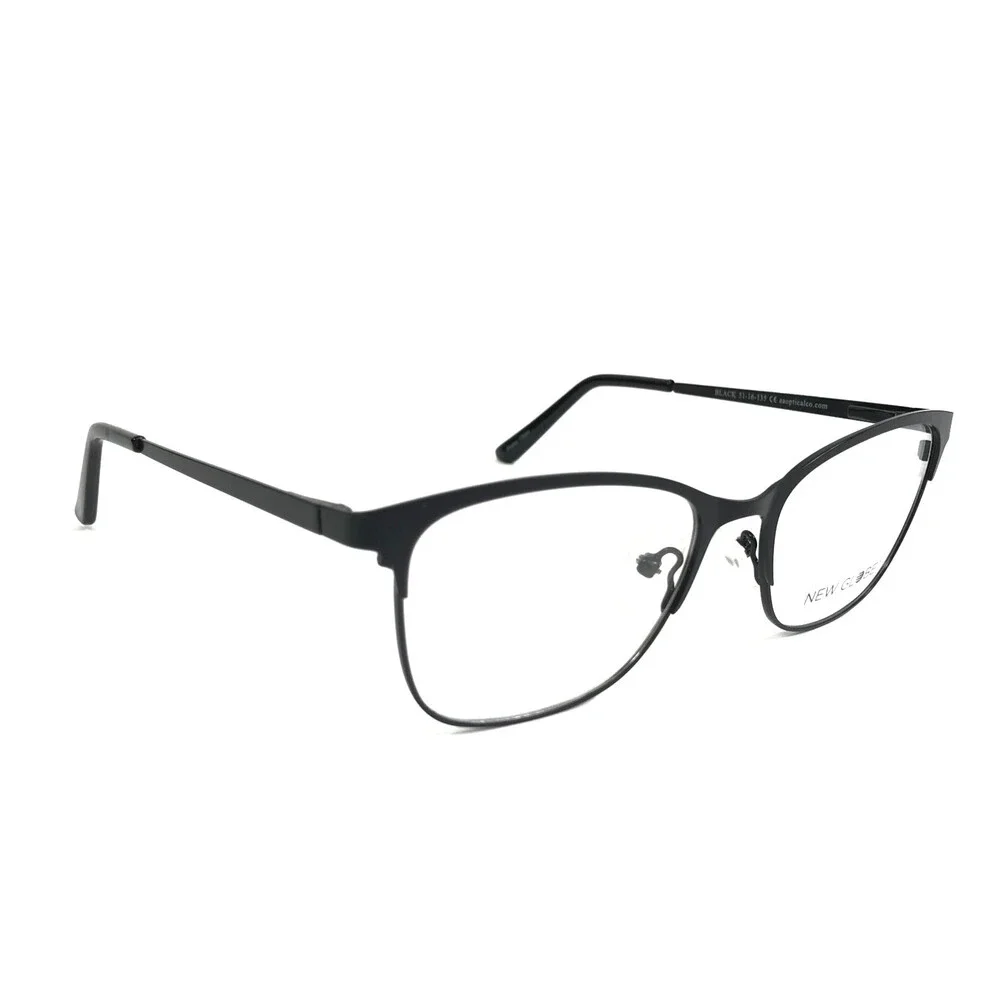 New Globe Eyeglasses Frames L5174-P BLACK Cat Eye Full Rim 51-16-135
